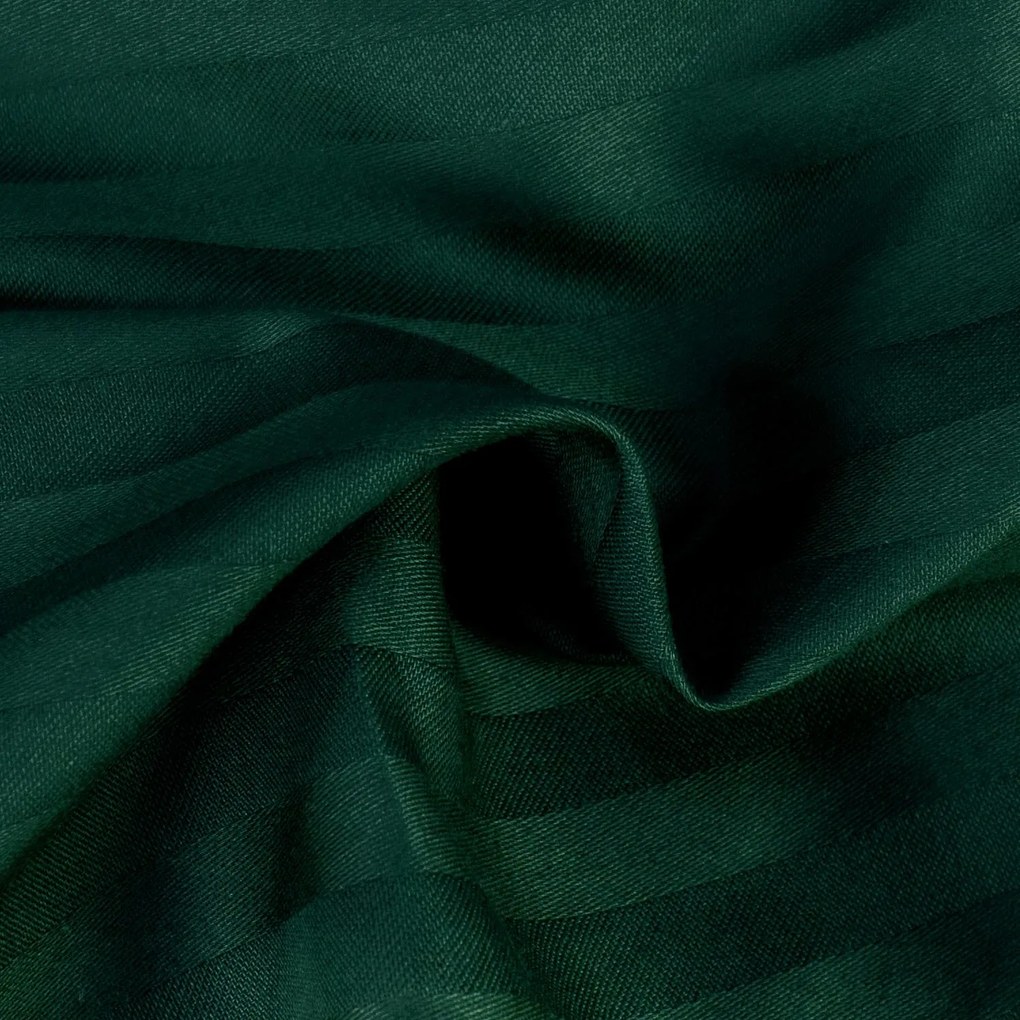 SATÉNOVÉ OBLIEČKY SATYNLOVE EXCLUSIVE CIZGILI 200X220 CM, 2KS 70X80 CM TMAVOZELENÉ