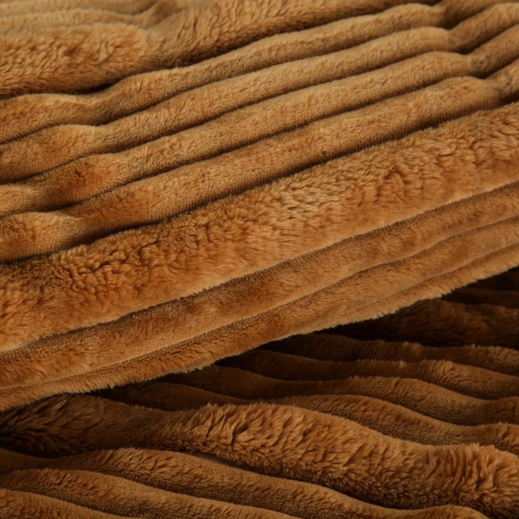 FLANELOVÁ DEKA NINA 150X200 CM MEDOVÁ