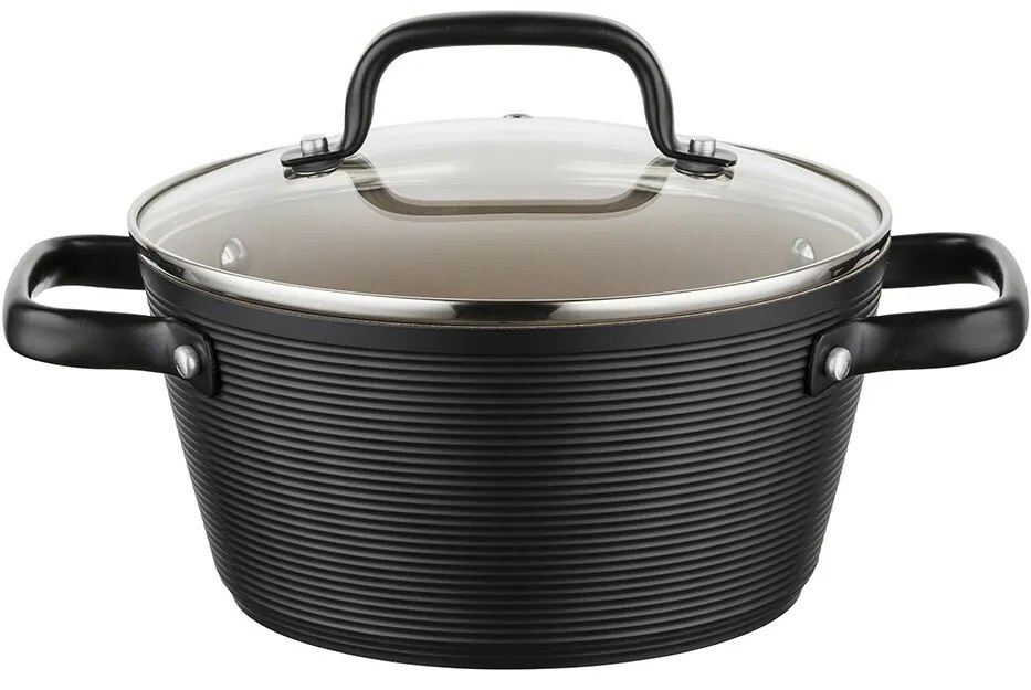 Florina Hliníkový hrniec Carina Black 2,2 l, 20 cm, pr. 20 cm