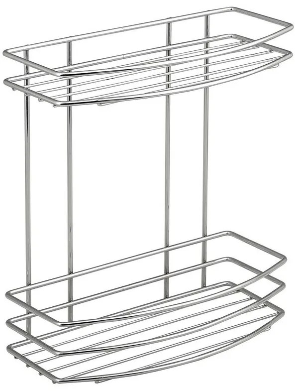 Aqualine Aqualine, Chrom LINE drôtená polica dvojitá, chróm, 37014