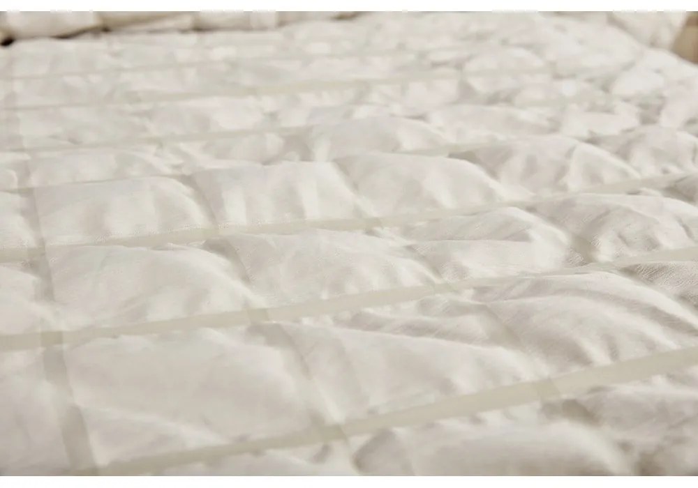 Béžové krepové obliečky na jednolôžko 140x200 cm Naomi – My House