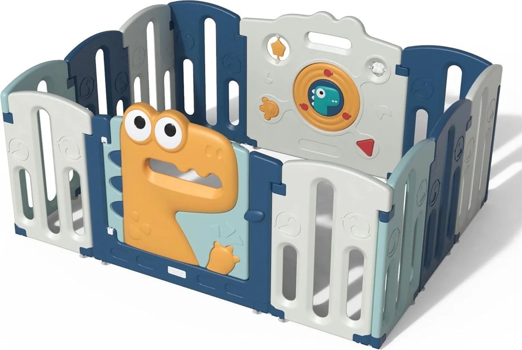 Babify Detská ohrádka s modulárnou konštrukciou, odolná voči poveternostným vplyvom, skladacia a protišmyková pre vonkajšie/interiérové použitie