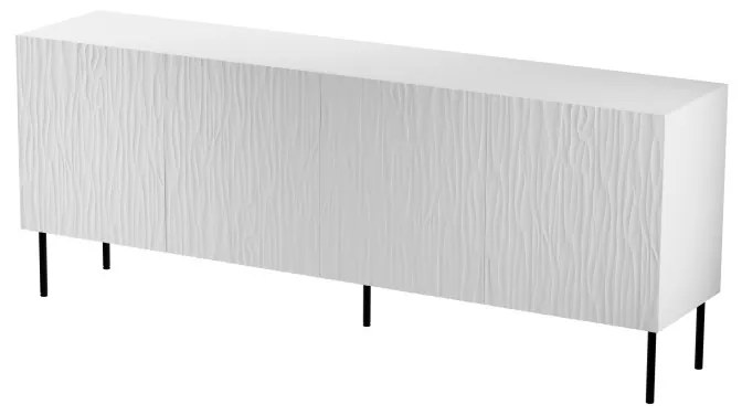 Komoda Jungle 190 cm biela/čierna
