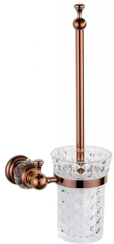 Mexen príslušenstvo, ESTELA držiak na wc kefu, ružové-zlato, 7011550-60