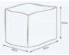 Sedací vak taburetka Cube L ekokoža TiaHome - svetlo hnedá