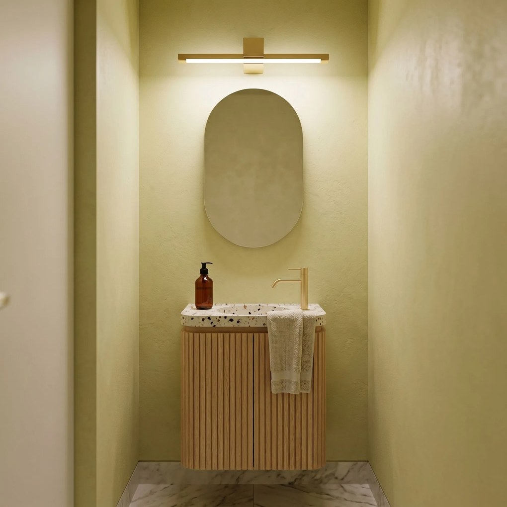 Toolight Toolight, LED kúpeľňové nástenné svietidlo 60cm, 12W, 1500lm, SWE044-1W, zlatá lesklá, OSW-20144