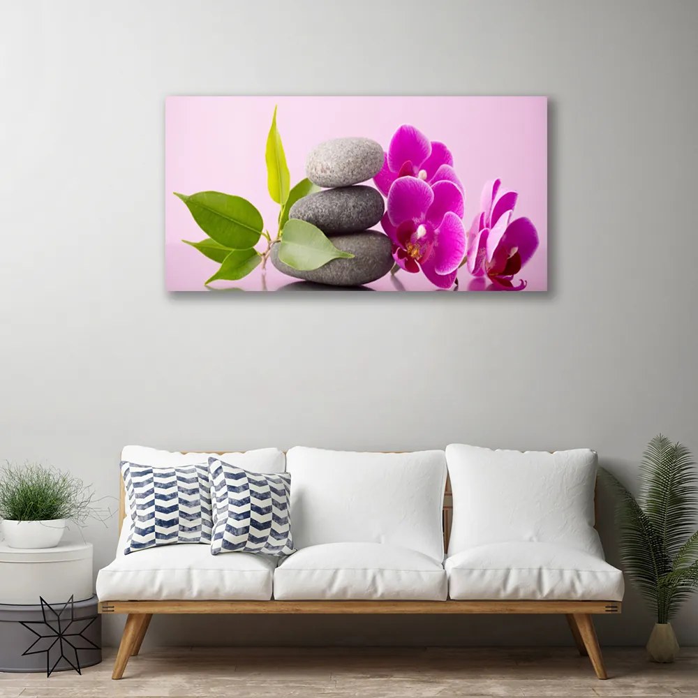 Obraz Canvas Orchidea vstavač kamene 120x60 cm