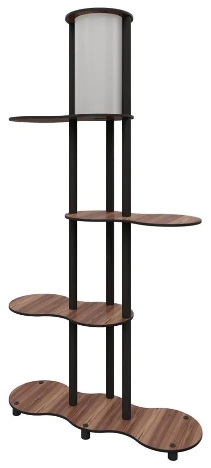 Stojacia lampa s poličkami NOTO 1xE27/40W/230V hnedá/čierna