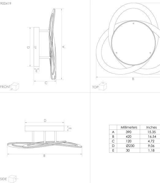 Eglo 900419 - LED Stropné svietidlo ROLIMARE LED/35W/230V