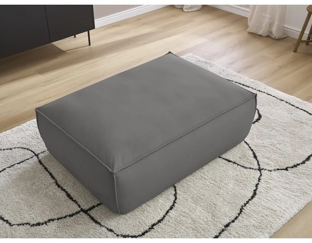 Sivá podnožka z imitácie kože Boheme – Bobochic Paris