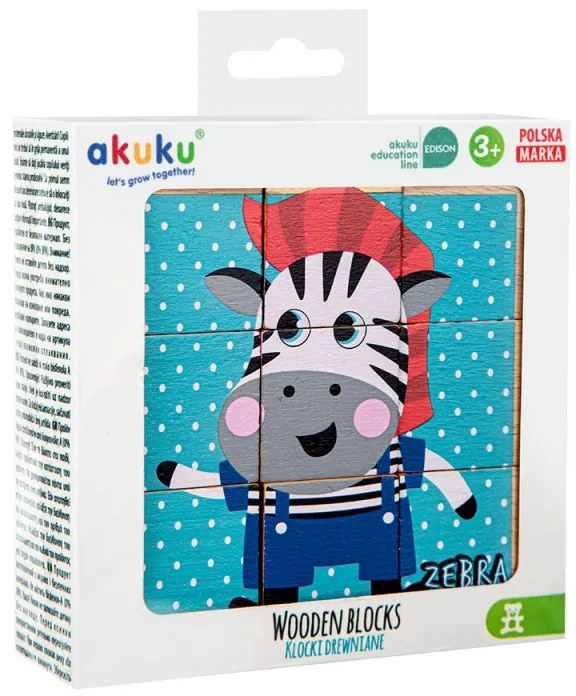 Drevené kocky 9 ks