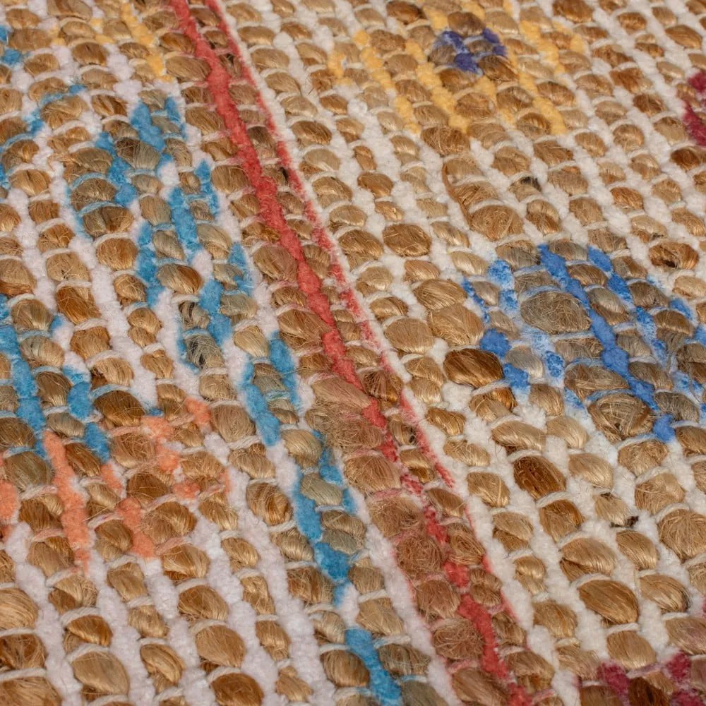 Ručne tkaný koberec s prímesou juty v prírodnej farbe 200x290 cm Taylor Patchwork – Flair Rugs