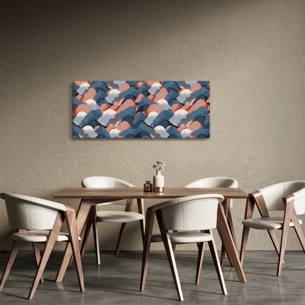Obraz - Vlny a kopce (120x50 cm)