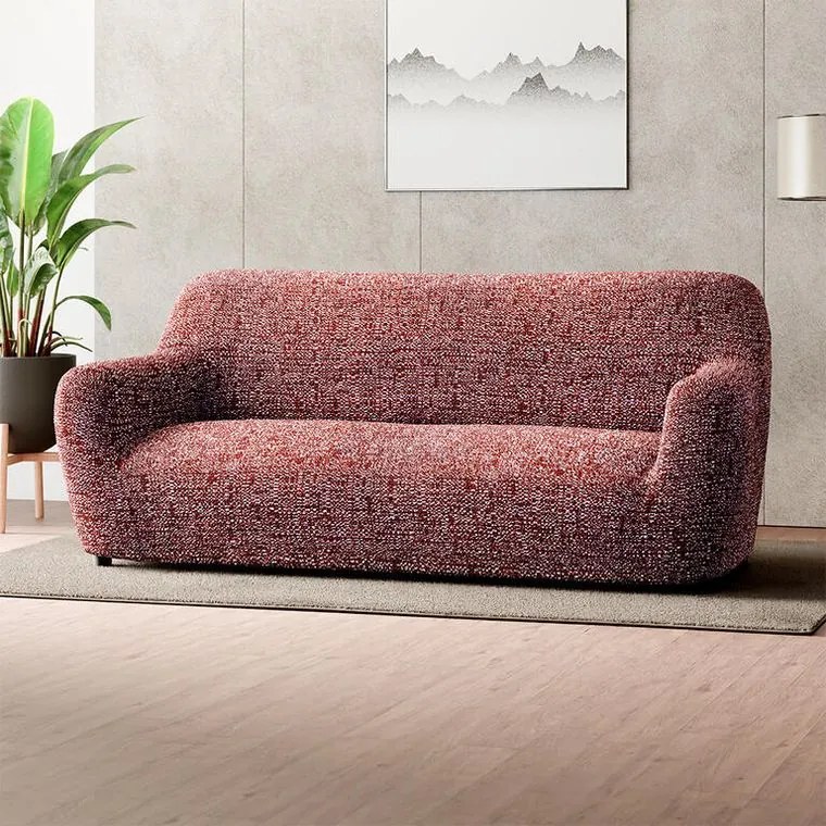 Bielastické poťahy GLORIA vínová trojkreslo (š. 170 - 220 cm)