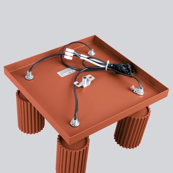 Sollux SL.1640 - Bodové svietidlo KARBON 4xGU10/10W/230V červená