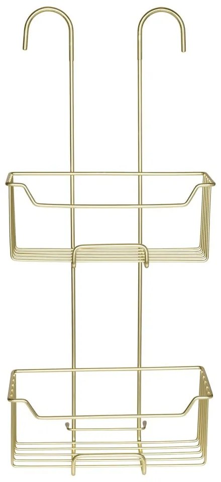 Závesná kúpeľňová polička z nehrdzavejúcej ocele v zlatej farbe Milo – Wenko