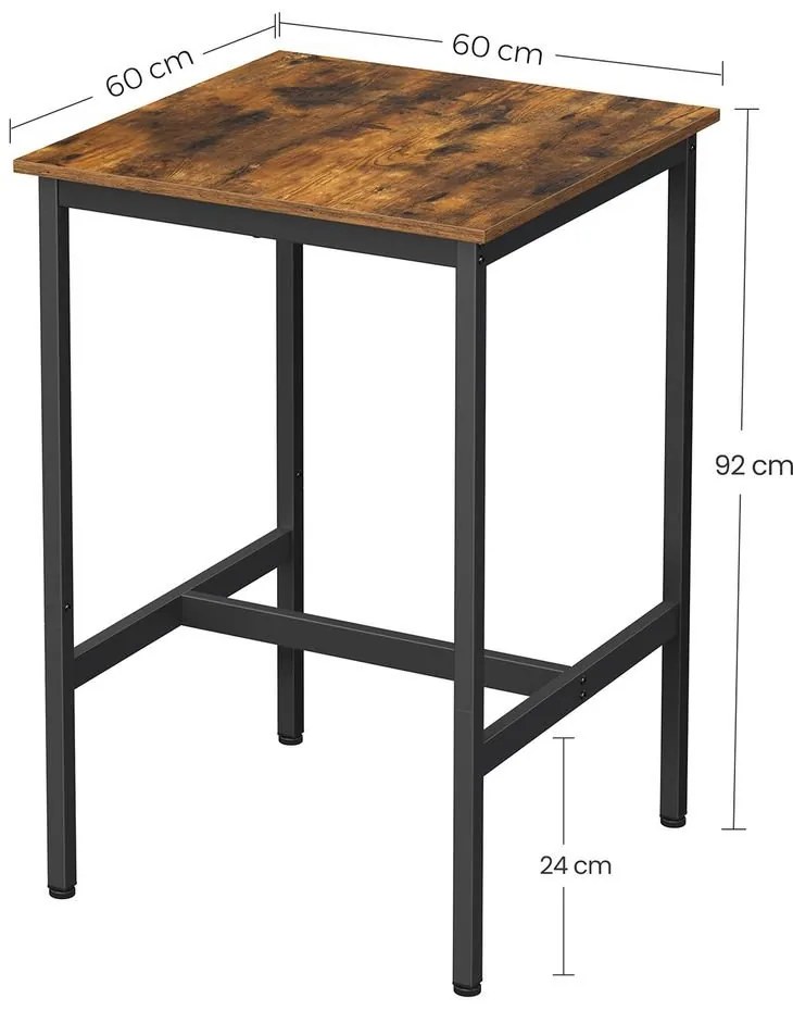 VASAGLE Vysoký barový stôl LBT25X