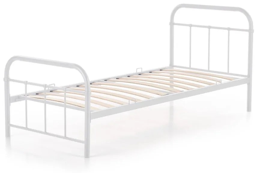 Kovová posteľ LINA 90x200 biela