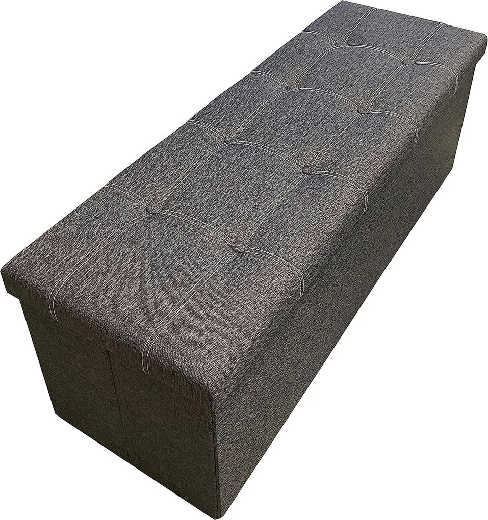 Taburetka, lavica s úložným priestorom, tmavosivá