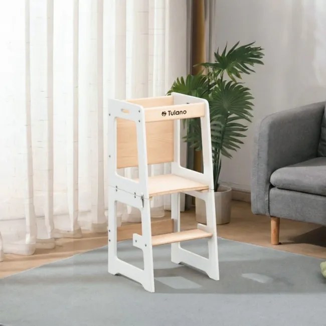 Učiaca veža 3v1 Mooby 35 naturálna / biela