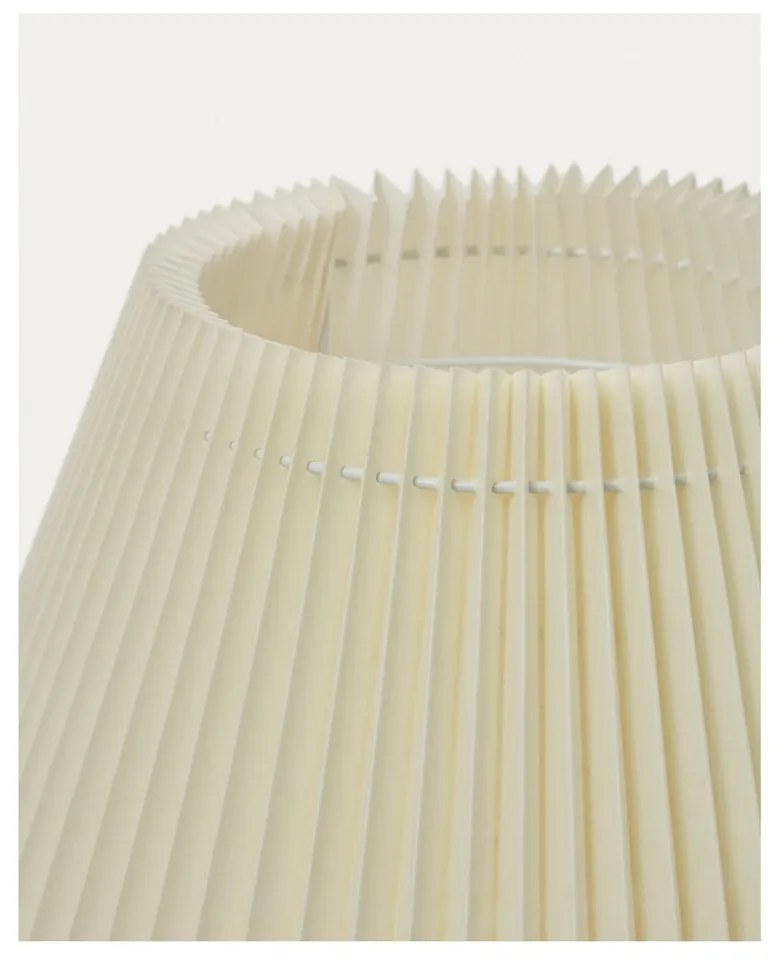 Stojacia lampa v prírodnej farbe s textilným tienidlom (výška 149 cm) Benicarlo – Kave Home