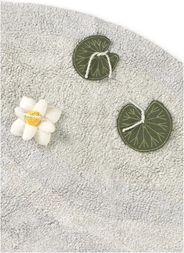 Svetlosivý bavlnený detský hrací koberec 130x170 cm Swan Lake – Lorena Canals