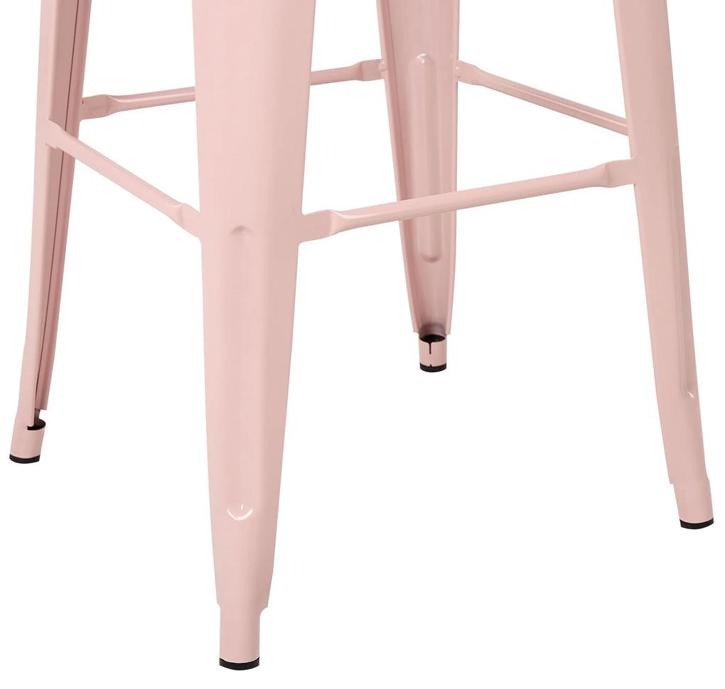 Sada 2 oceľových barových stoličiek 76 cm ružová CABRILLO Beliani
