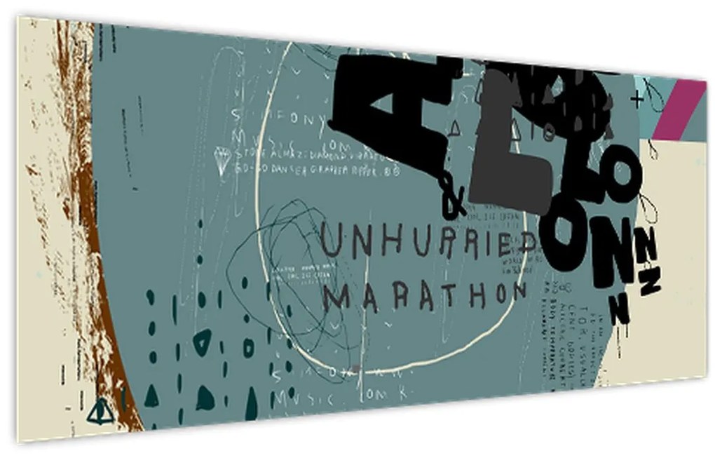 Obraz - Lietajúci balón s dúhou (120x50 cm)