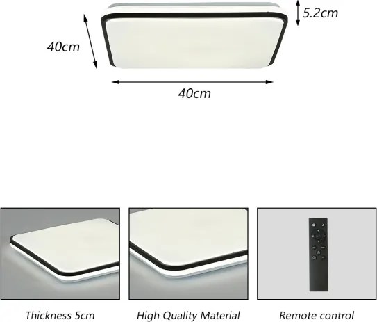 Brilagi - LED stmievateľné stropné svietidlo SMART LED/24W/230V 43x43 cm Wi-Fi Tuya + diaľkový ovládač