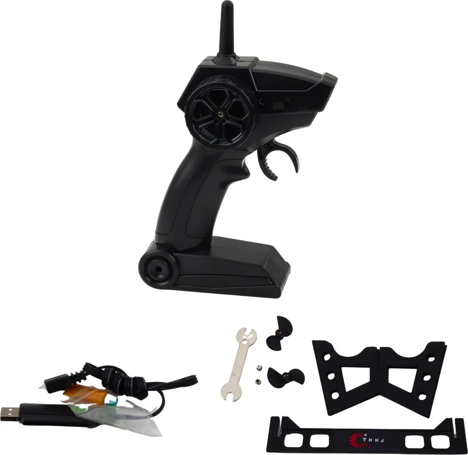 LEAN Toys RC motorový čln na diaľkové ovládanie 1:28 Rescue Red