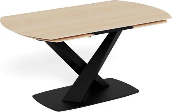 Rozkladací jedálenský stôl Morella 160/240 cm béžový/čierny