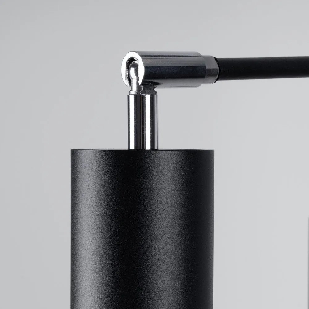 Čierne kovové závesné svietidlo Virta – Sollux