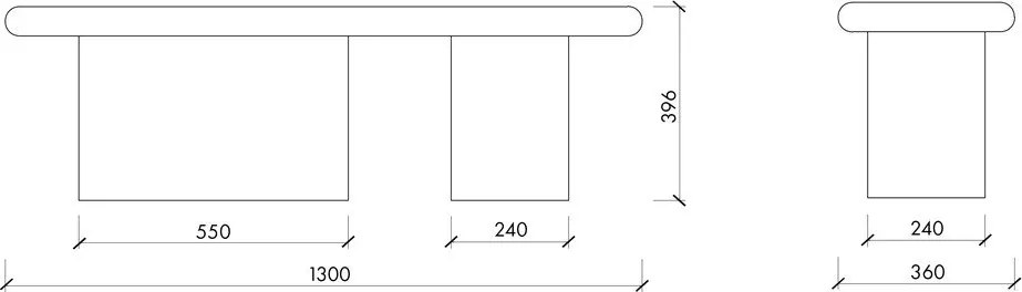 Modrá vlnená polstrovaná lavica Rull – noo.ma