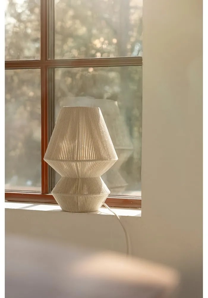 Stolová lampa v prírodnej farbe s textilným tienidlom (výška 34 cm) Razzo – Markslöjd