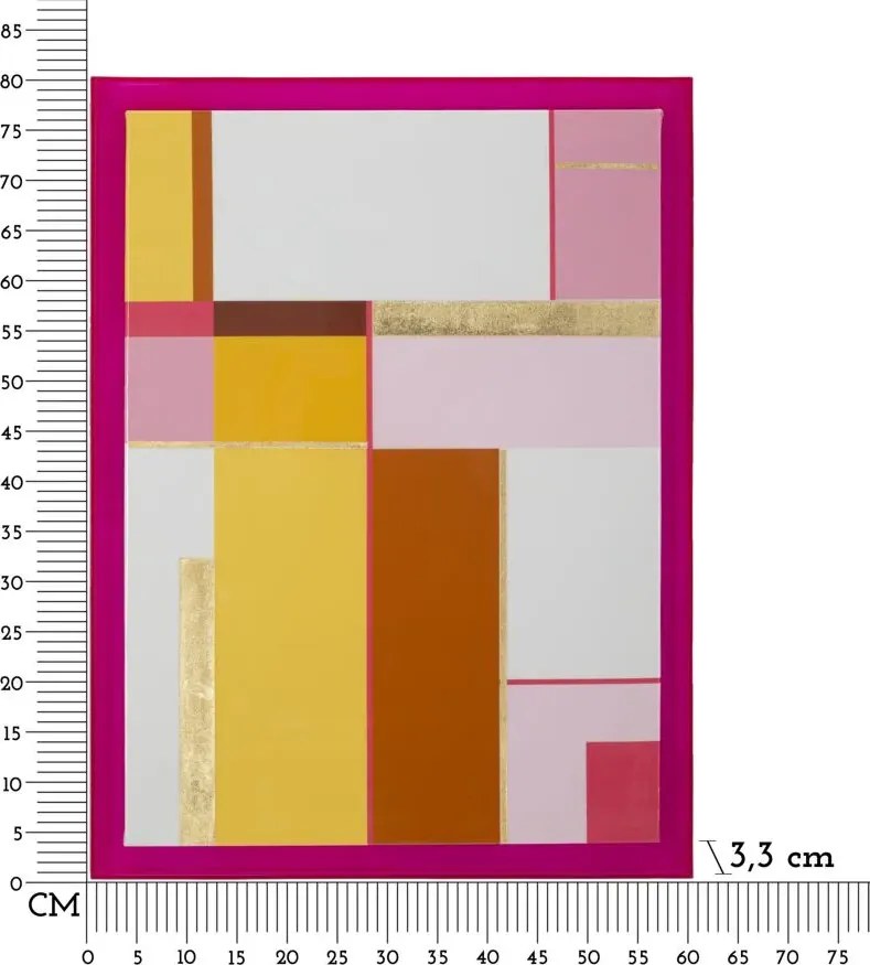Obraz Lacquered 60x80 cm ružový