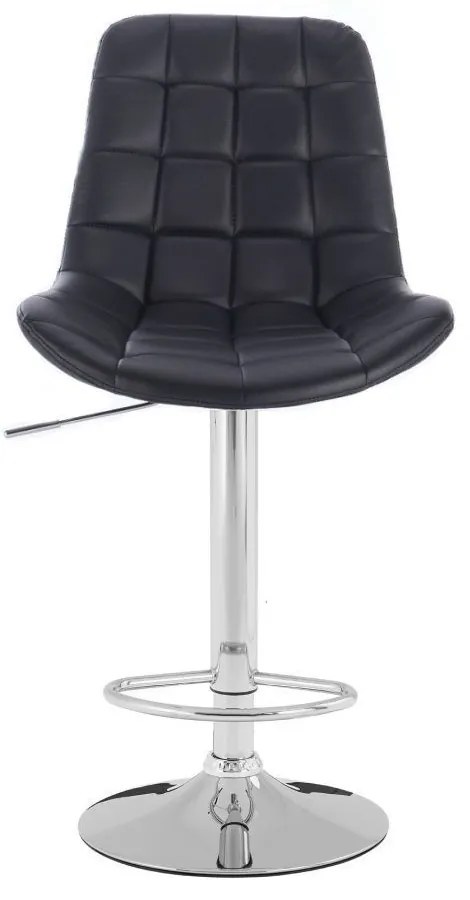 LuxuryForm Barová stolička PARIS na striebornom tanieri - čierna