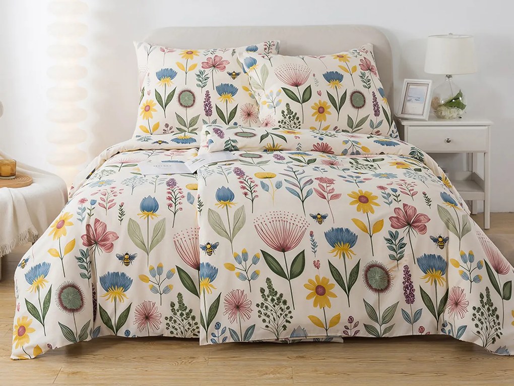 XPOSE® Predĺžené bavlnené obliečky ROZKVITNUTÁ LÚKA