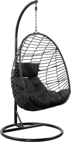 Závesné kreslo SOLEI čierne 848211