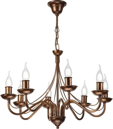 Luster na retiazke ANTON 8xE14/60W/230V bronzový