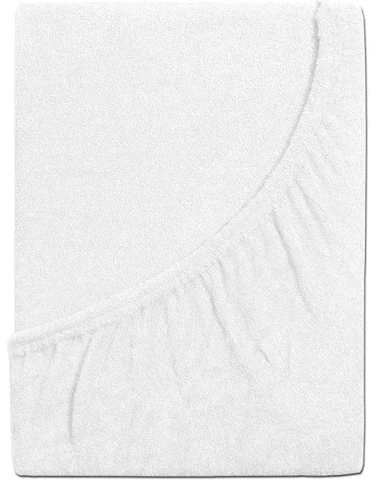 Froté plachta do detskej postieľky EXCLUSIVE 70x140 cm biela