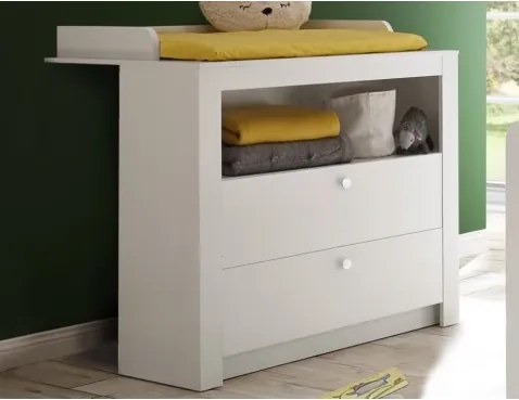 Komoda s prebaľovacím pultom Paula, biela%