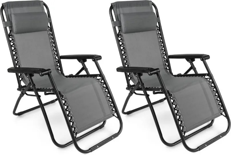 TRENDIE Záhradné ležadlo sivé