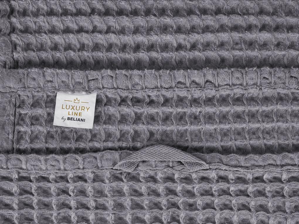 Sada 11 bavlnených uterákov sivá AREORA Beliani