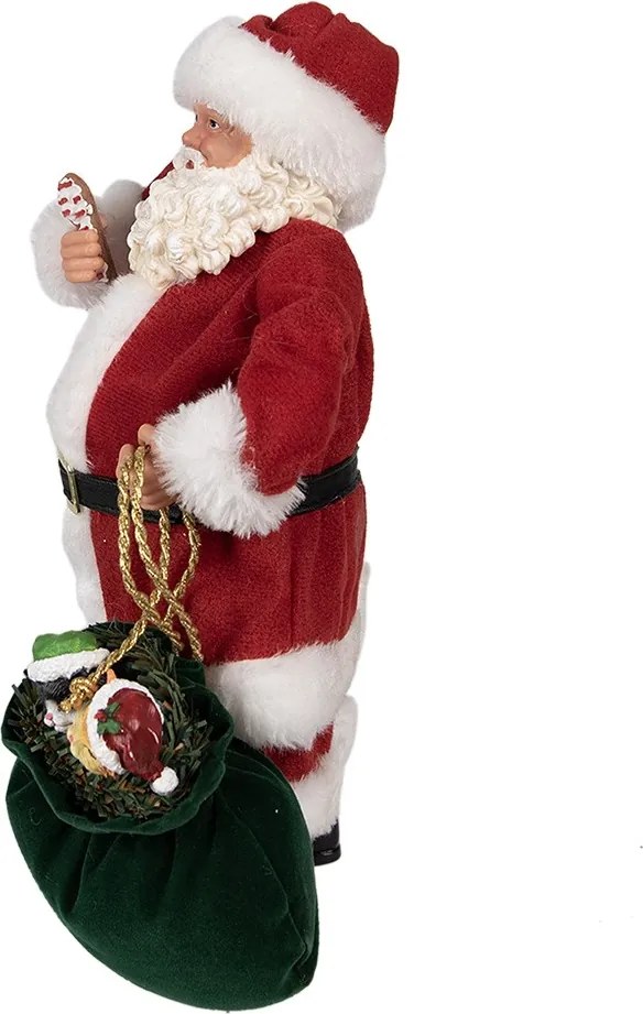 Vianočné dekorácie Santa Claus s vrecom darčekov - 16 * 8 * 28 cm