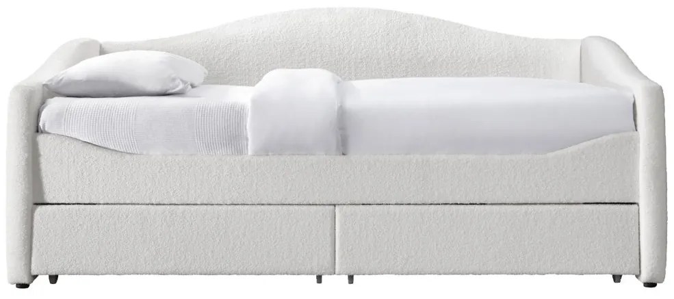 Posteľ Caydence s úložným priestorom 90x200 cm buklé krémová