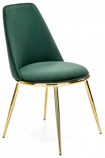 Jedálenská stolička NETIS - oceľ, látka, zelená