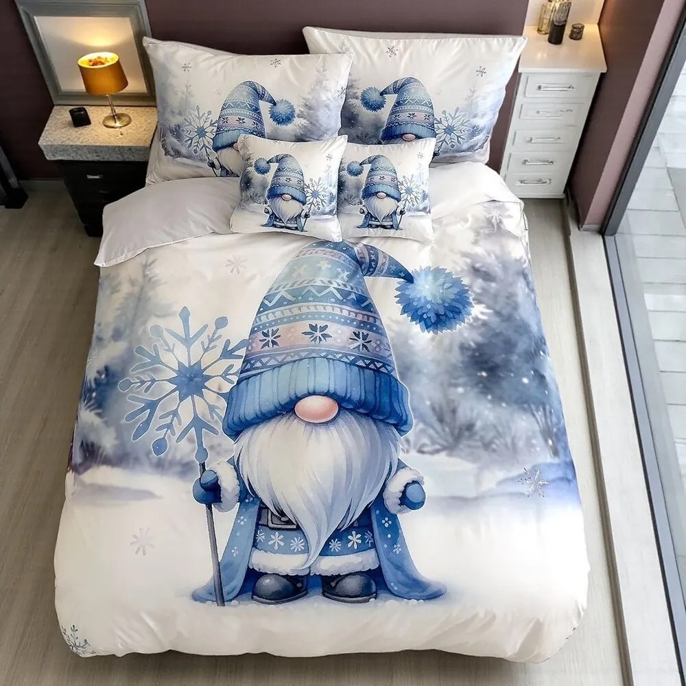 Obliečky NADALLE BLUE GNOM 7-dielna sada 140x200 cm