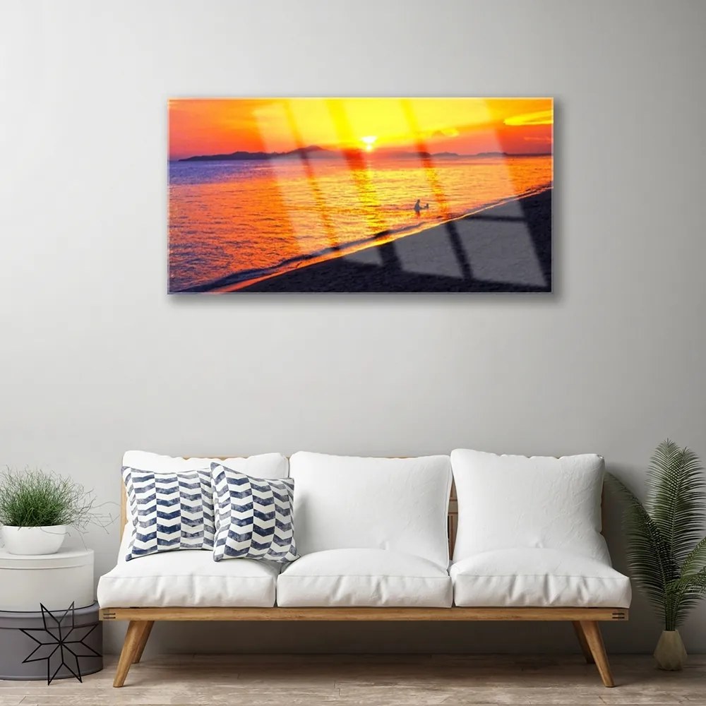 Obraz na akrylátovom skle More slnko pláž krajina 100x50 cm