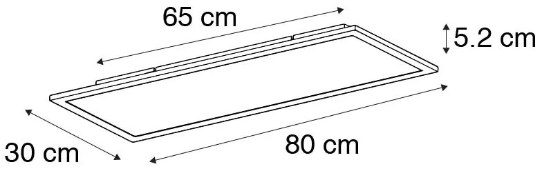 Moderné stropné svietidlo oceľ vrátane LED 80 cm - Liv