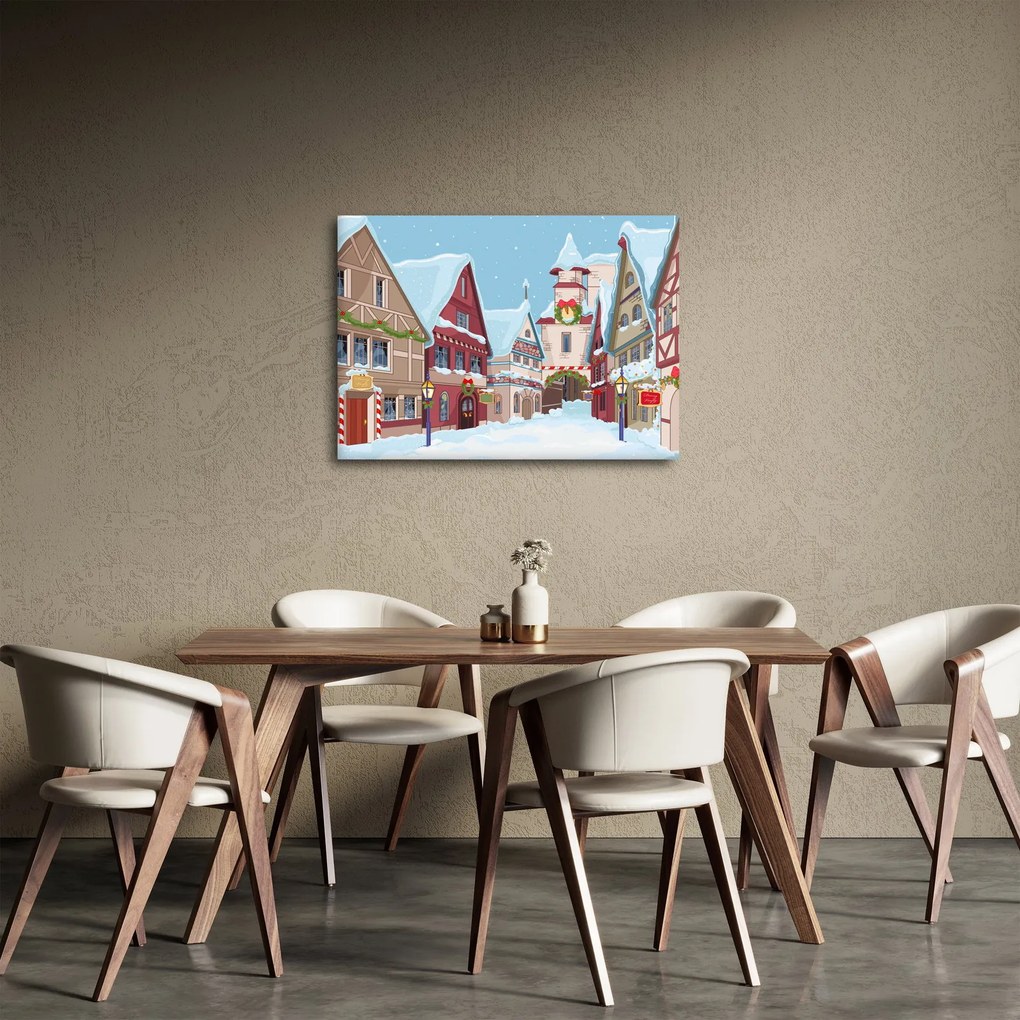 Obraz - Zimná ulička (70x50 cm)